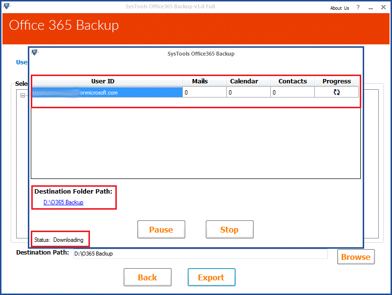 pause/resume Office 365 migration process